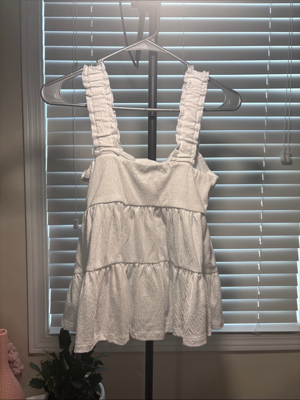 SO White Ruffled Tiered Camisole Tank - Picture 4 of 4